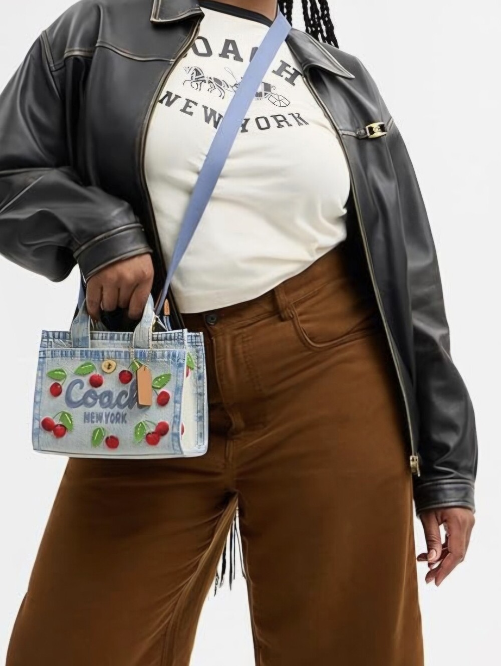 NWT Coach Brass/Denim Multi CargobTote 20 Satchel CDY91 - Picture 4 of 13